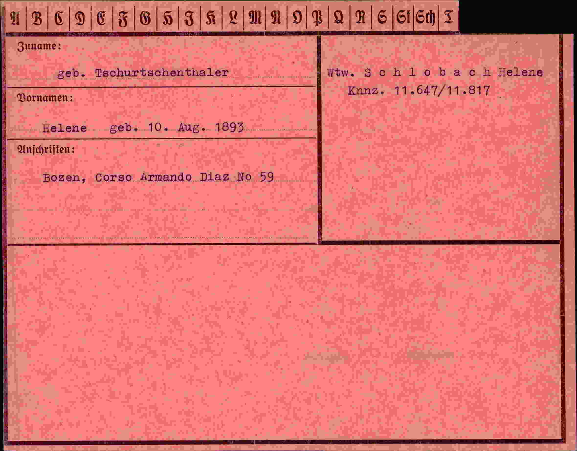 Dokument für Helene Tschurtschenthaler