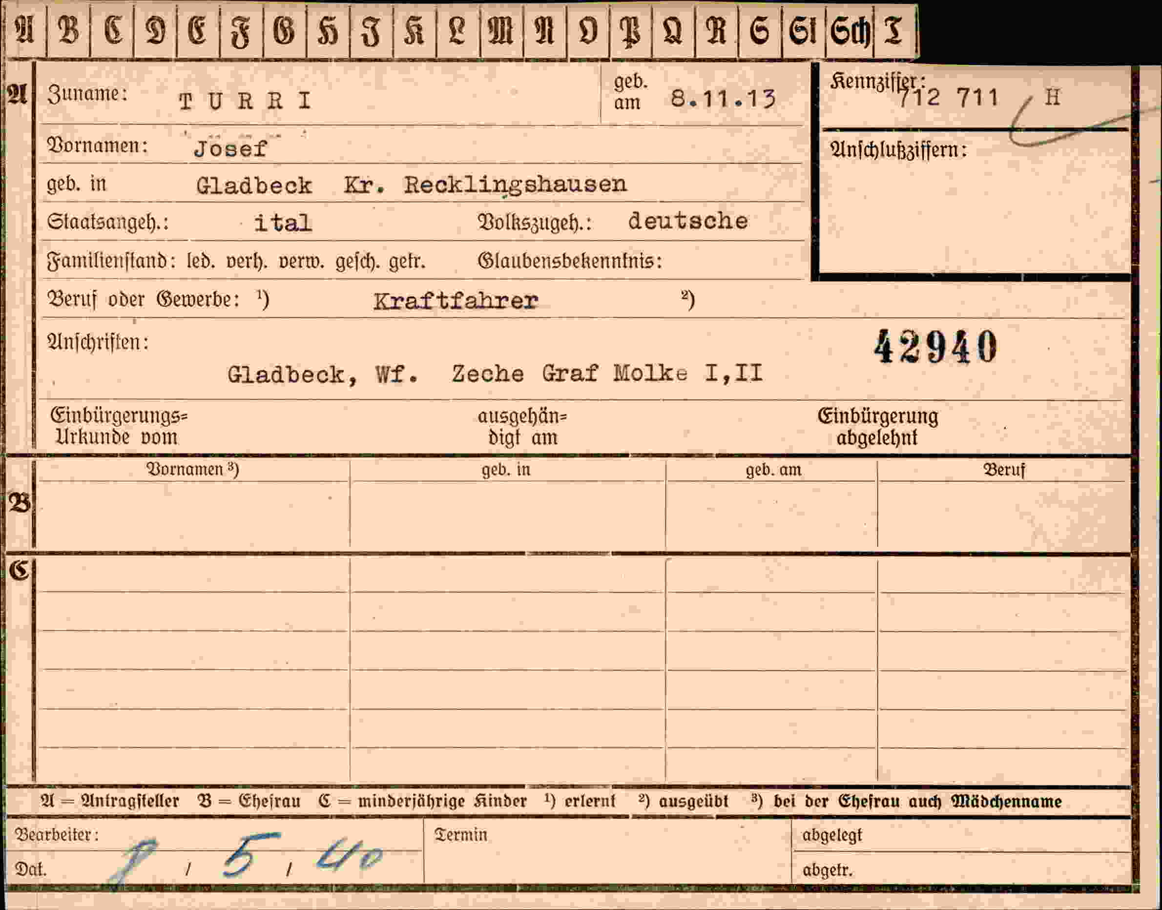 Dokument für Josef Turri