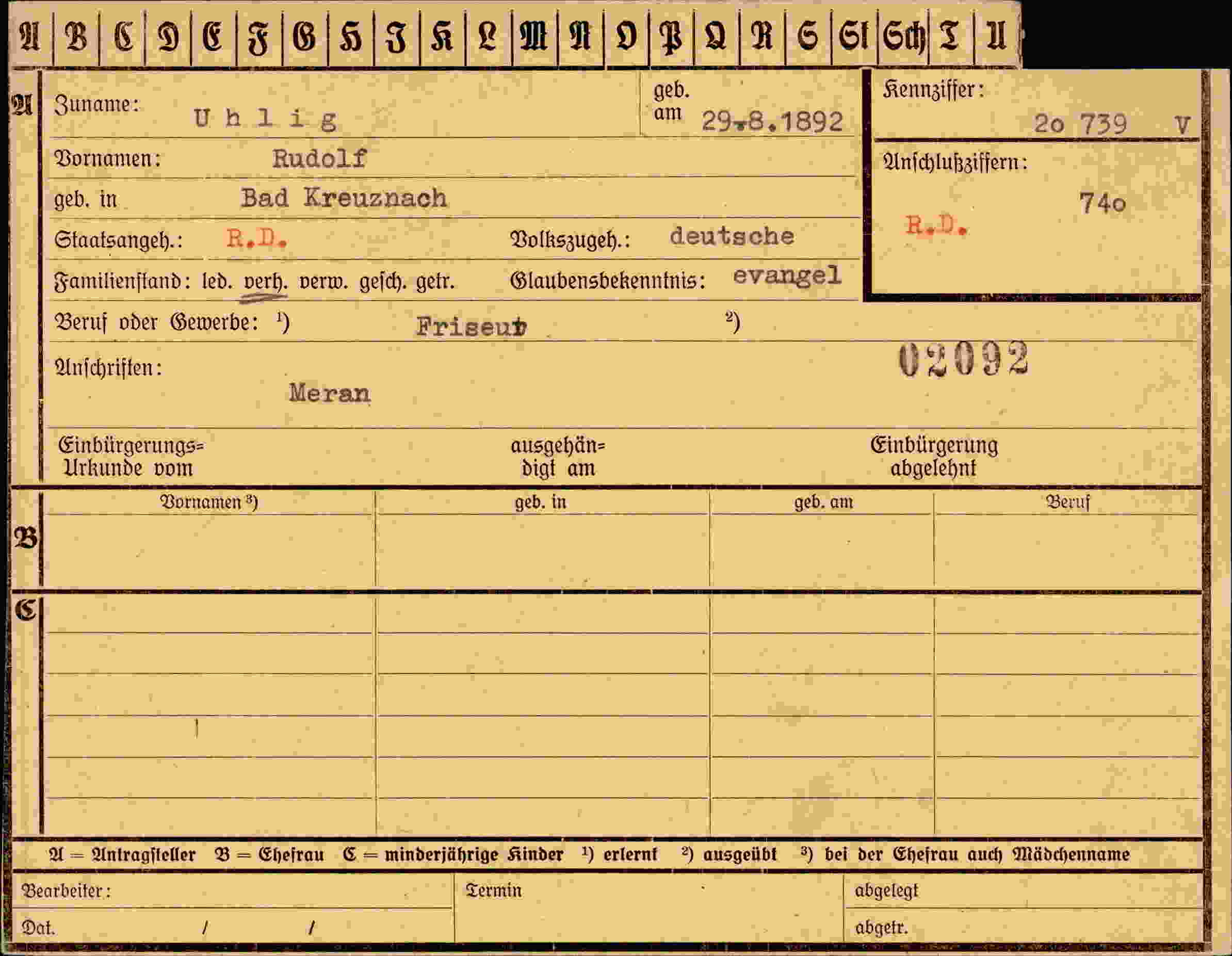 Dokument für Rudolf Uhlig