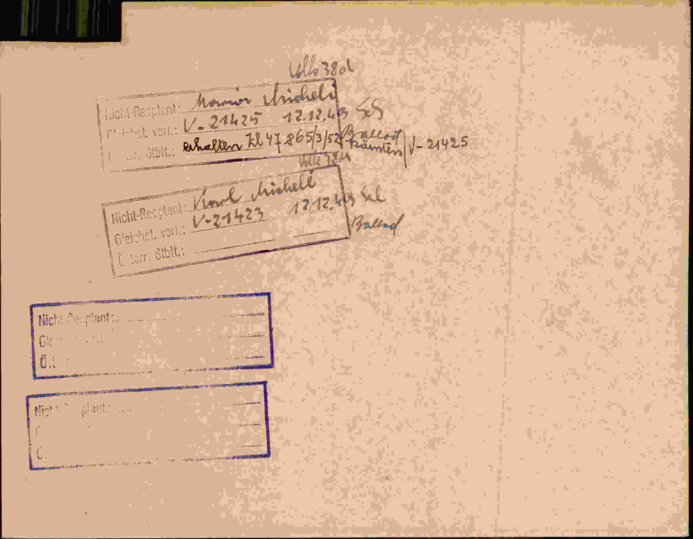 Rückseite des Dokuments