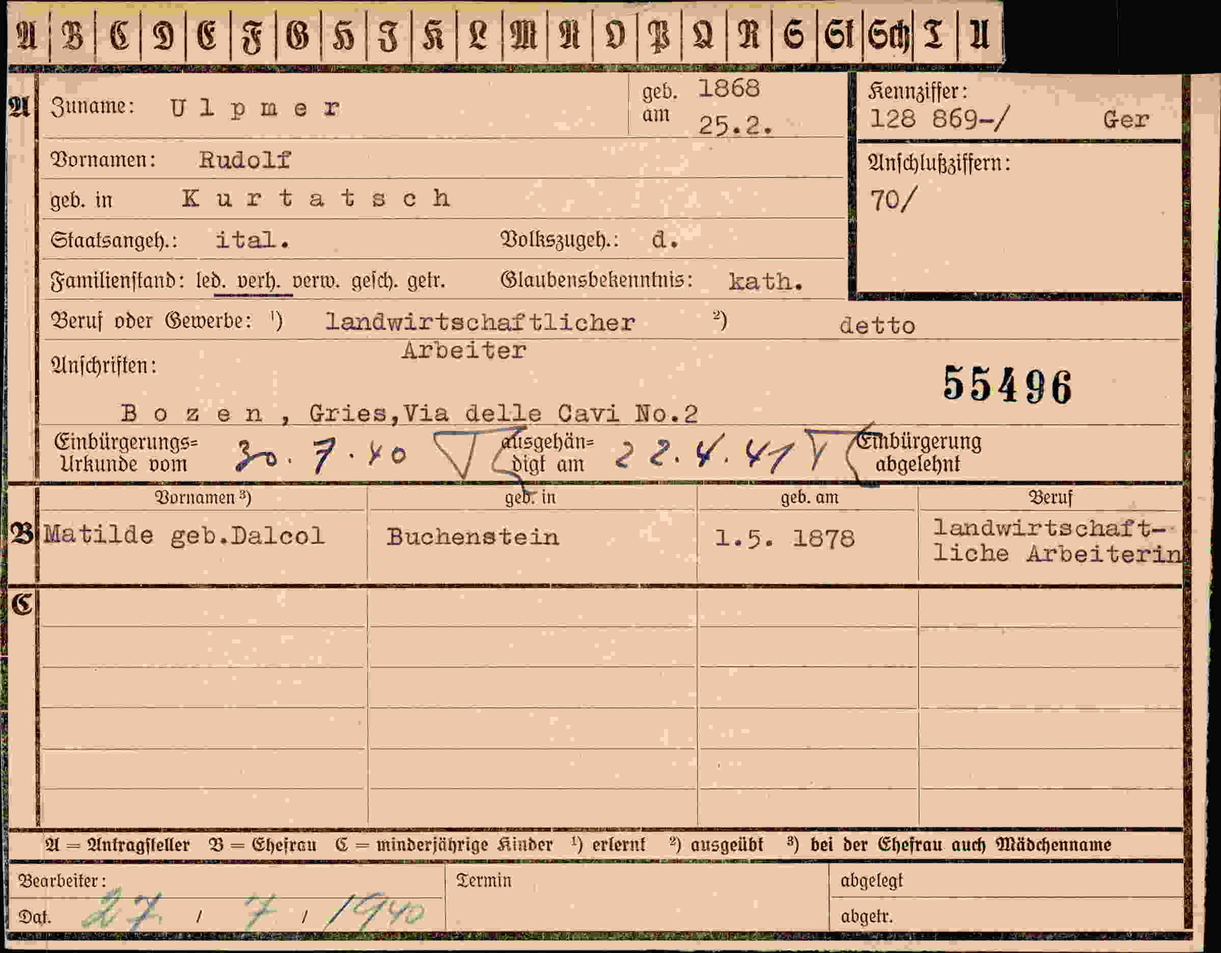 Dokument für Rudolf Ulpmer