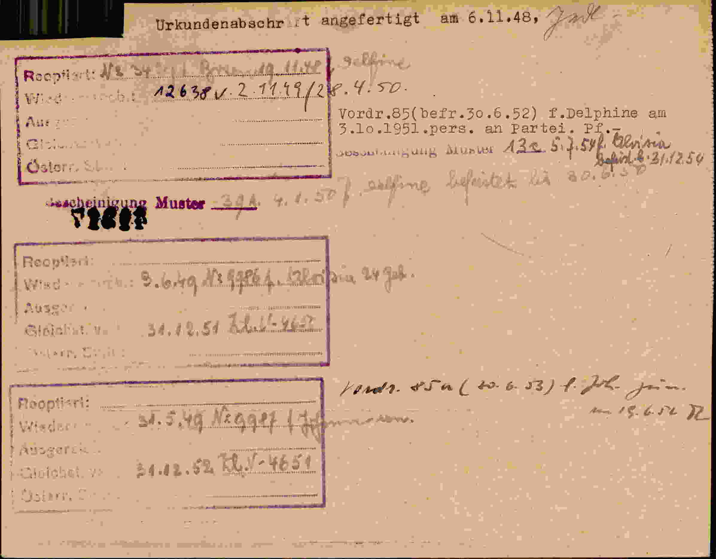 Rückseite des Dokuments