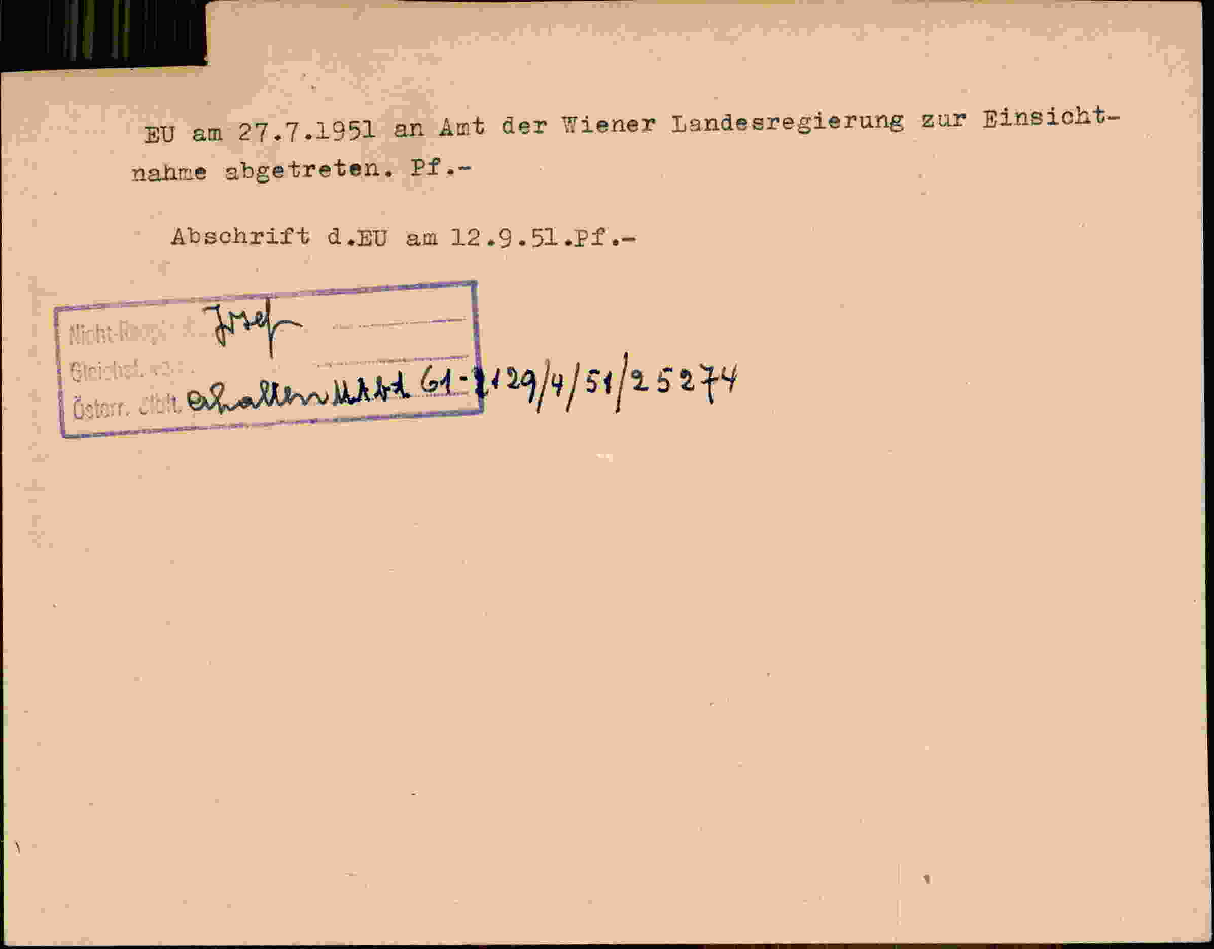Rückseite des Dokuments