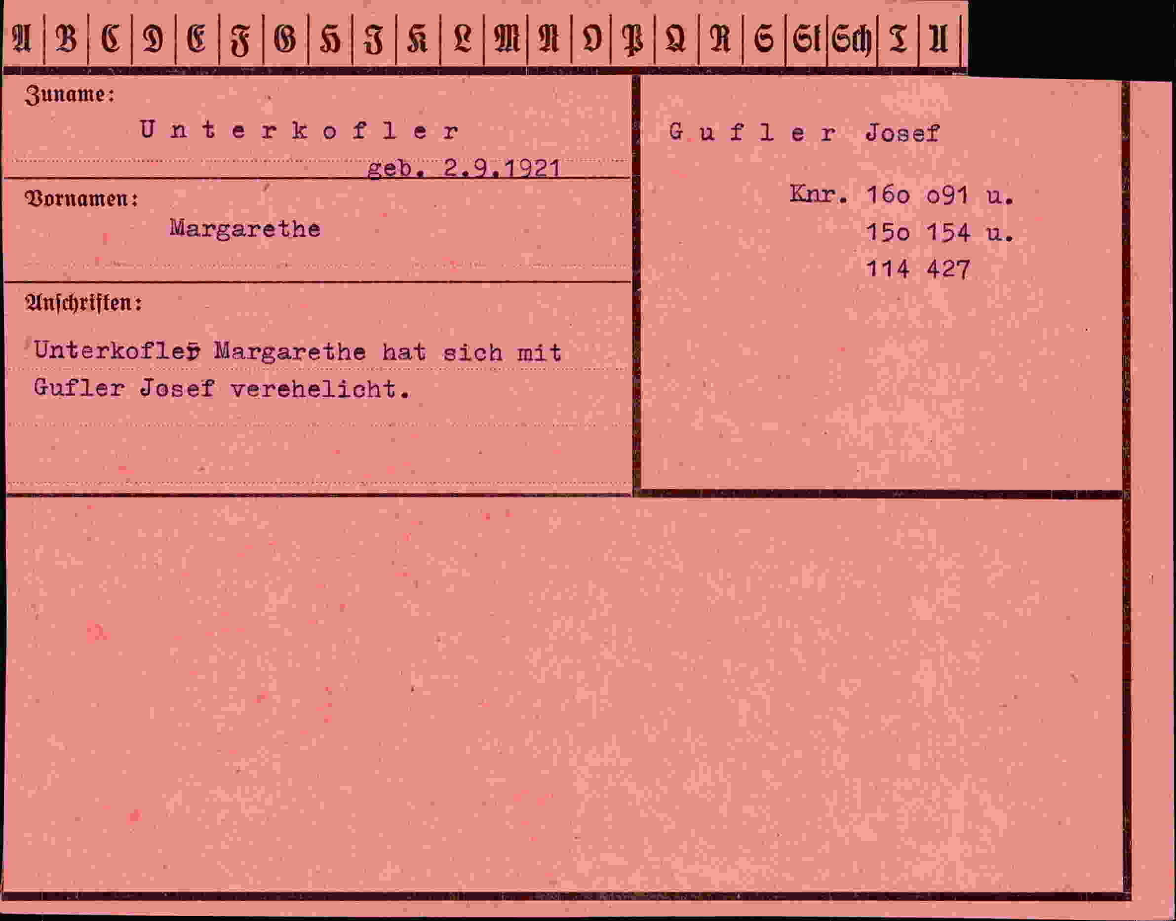 Vorderseite des Dokuments