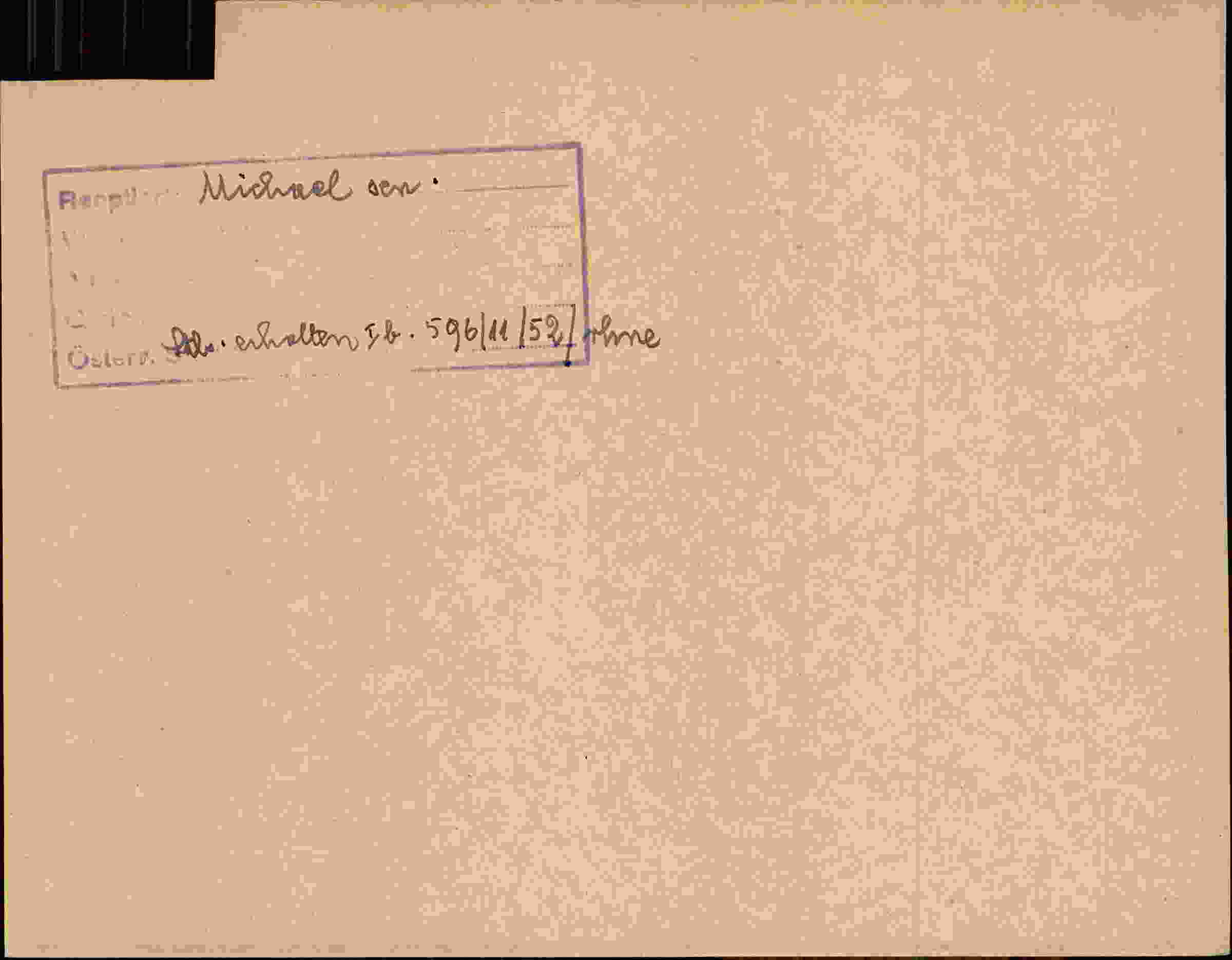 Rückseite des Dokuments