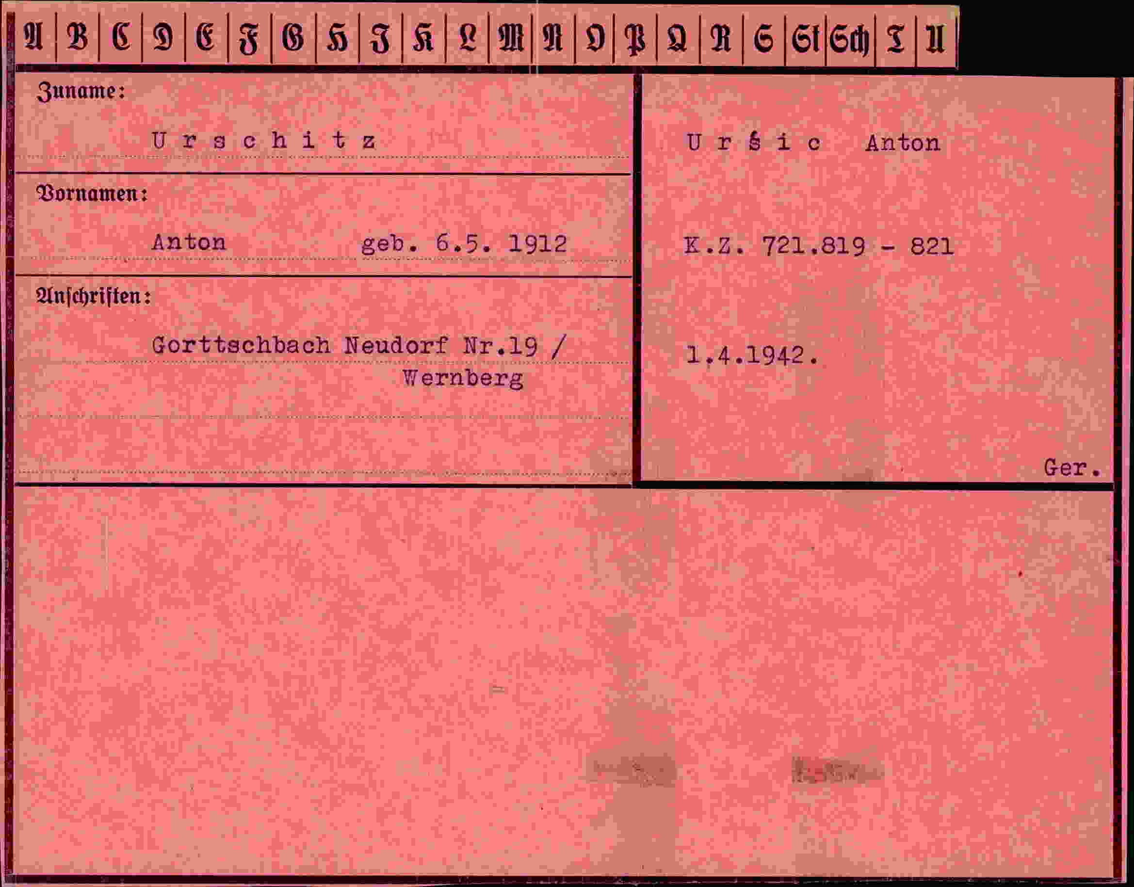 Vorderseite des Dokuments