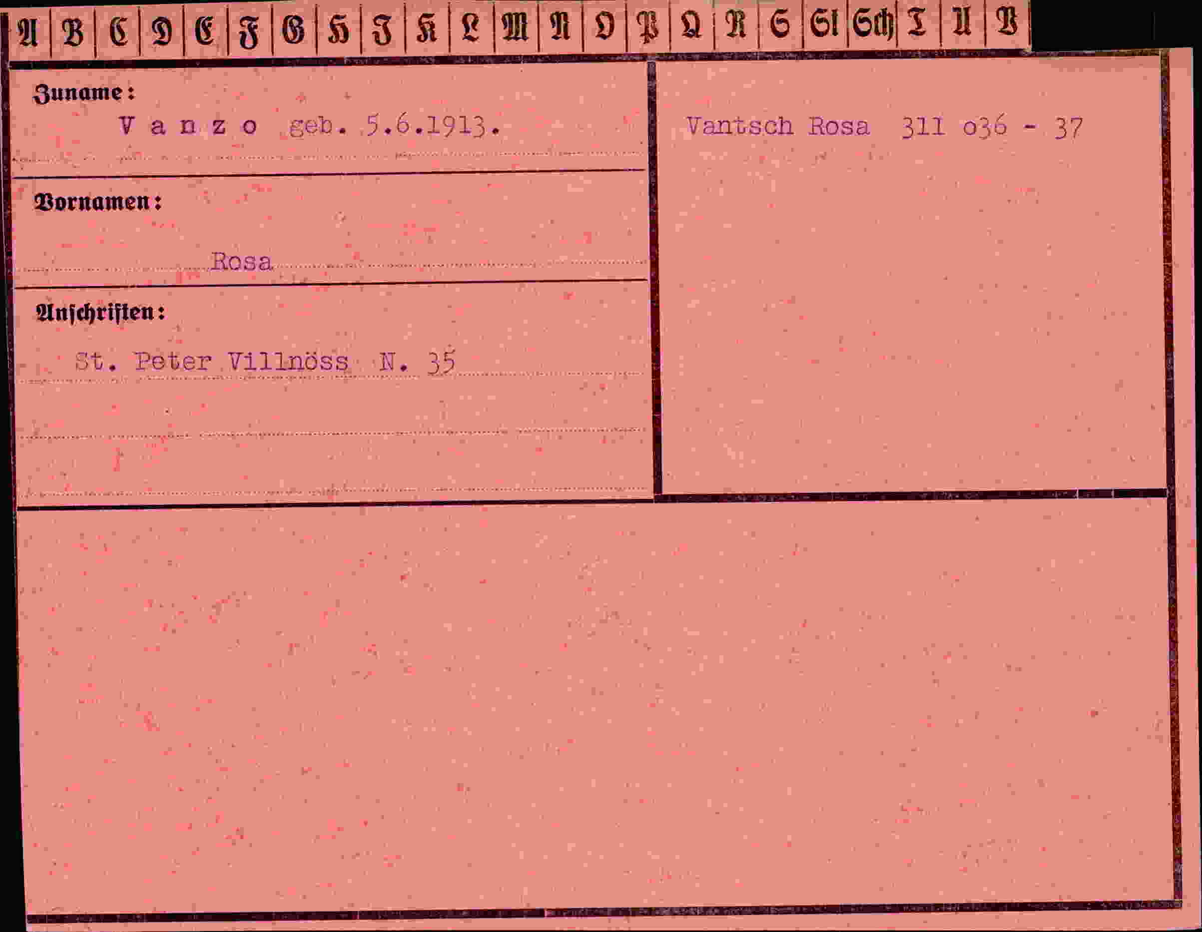 Vorderseite des Dokuments
