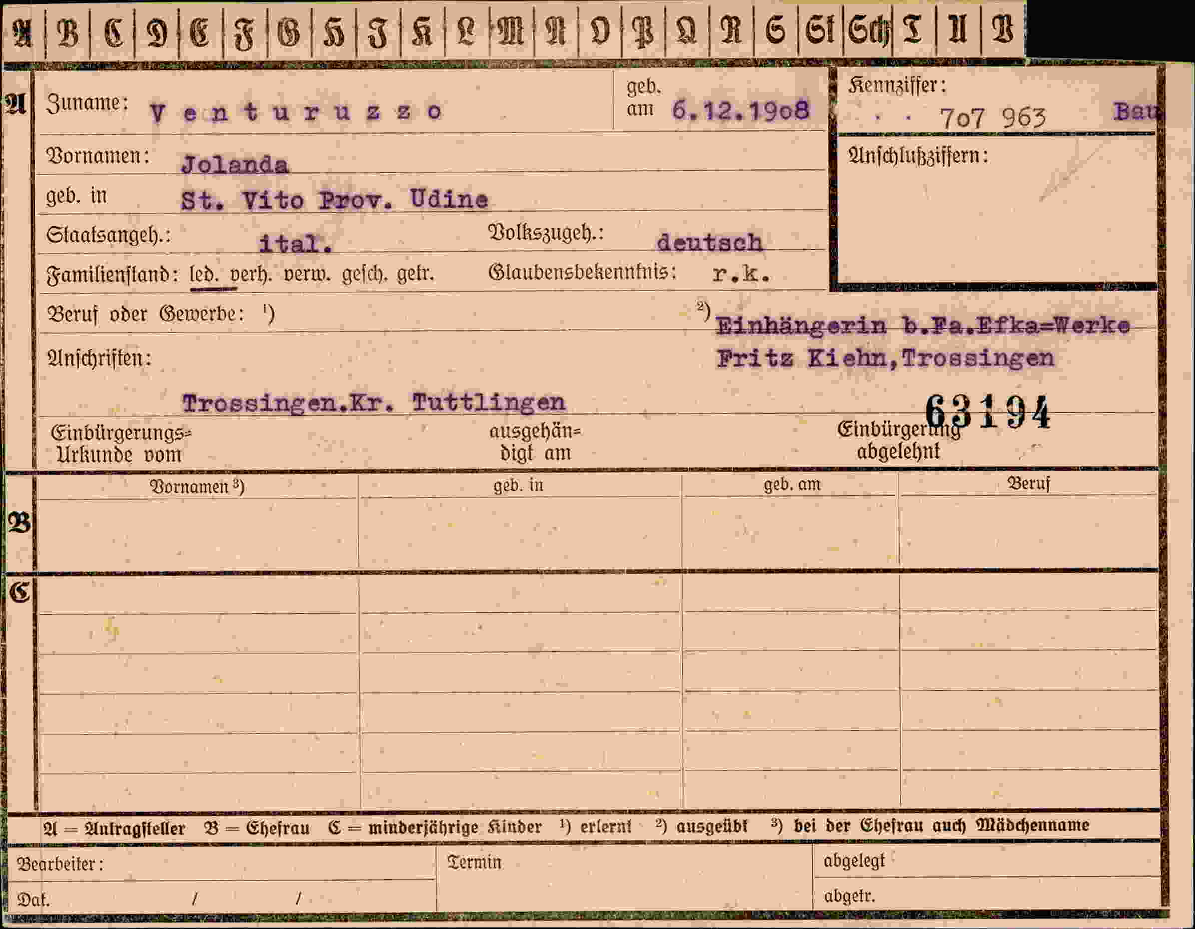 Dokument für Ian Venturuzzo