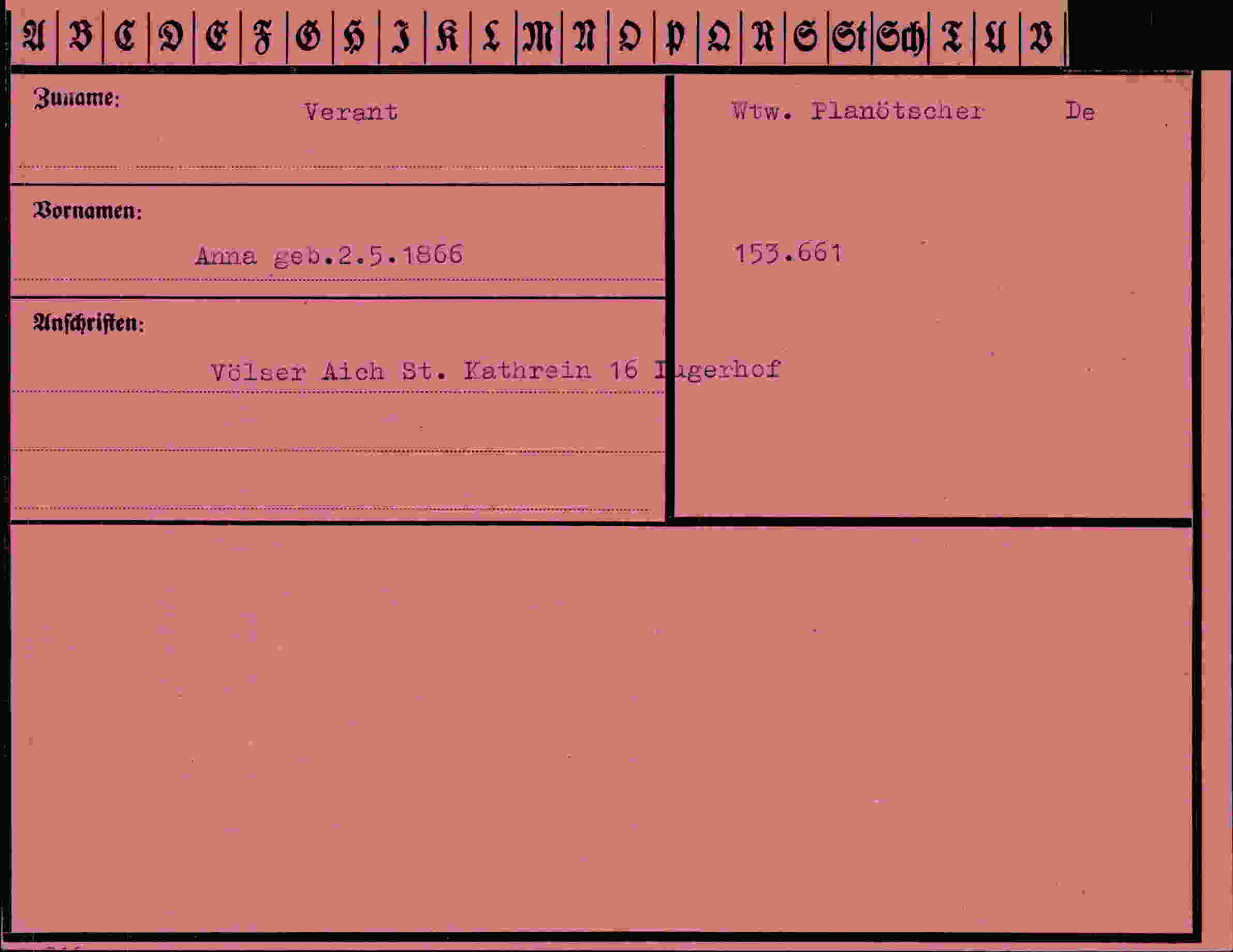 Vorderseite des Dokuments