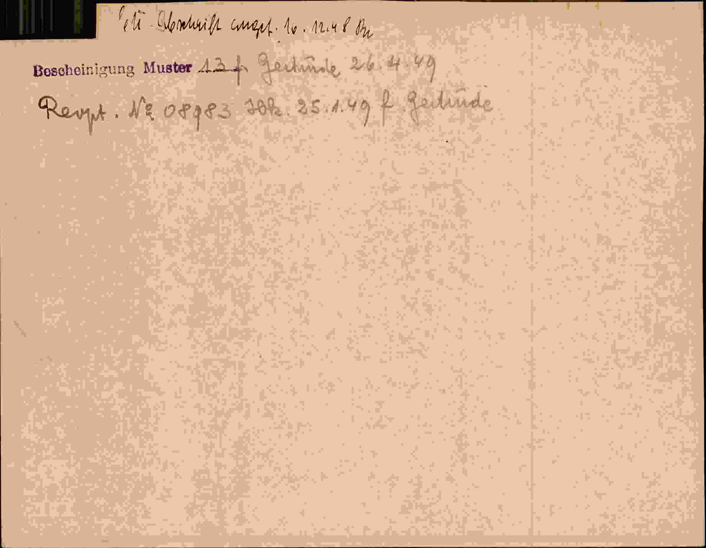 Rückseite des Dokuments