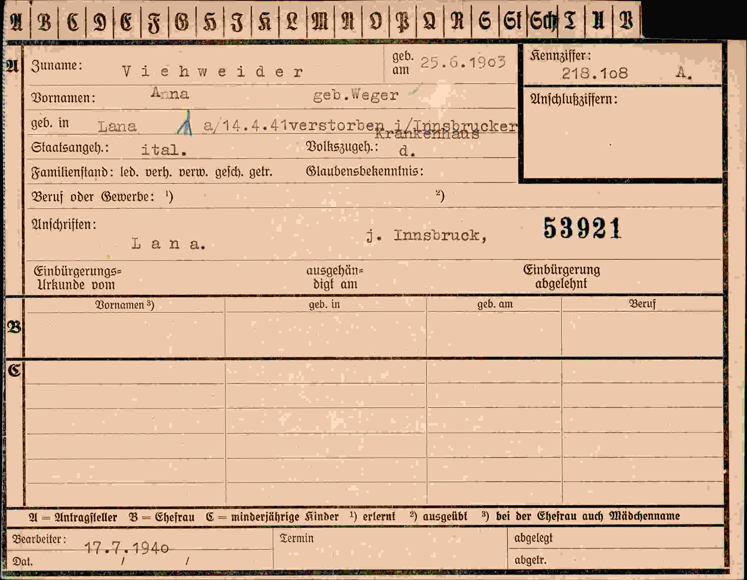 Dokument für Anna Viehweider