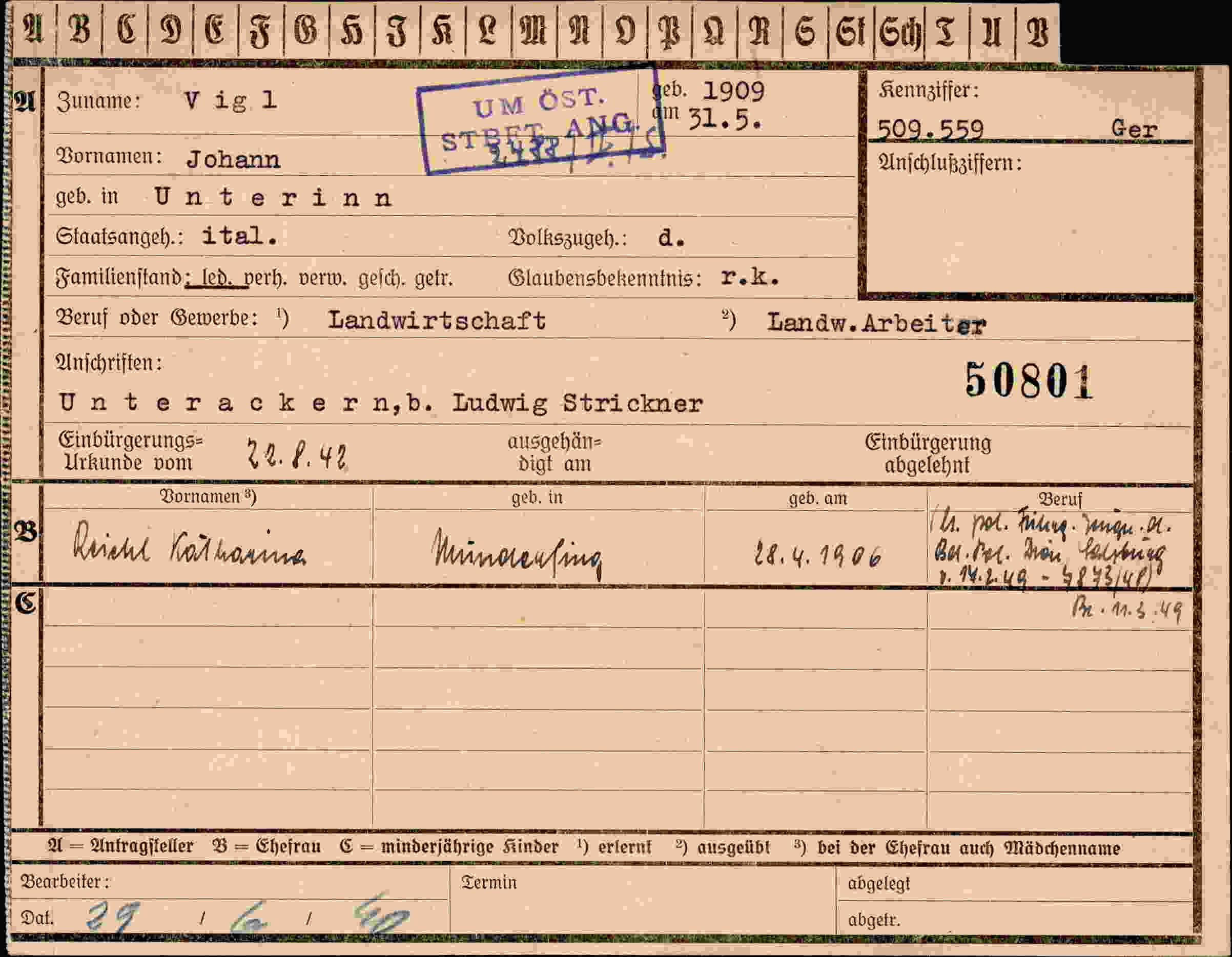 Dokument für Johann Vig