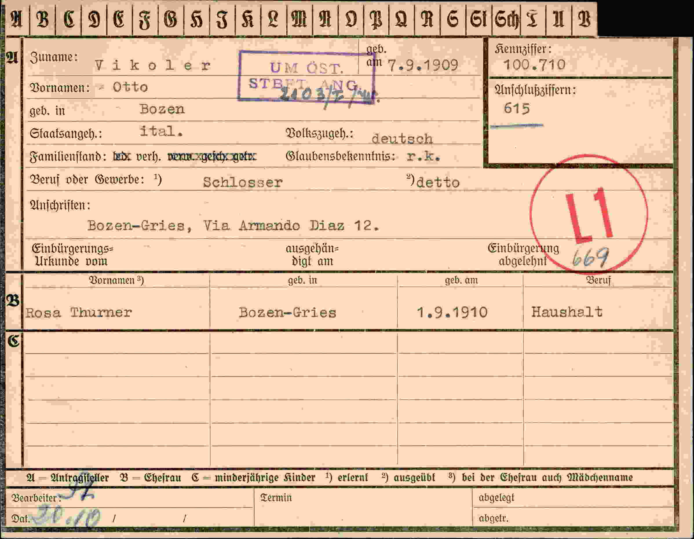 Dokument für Otto Vikoler