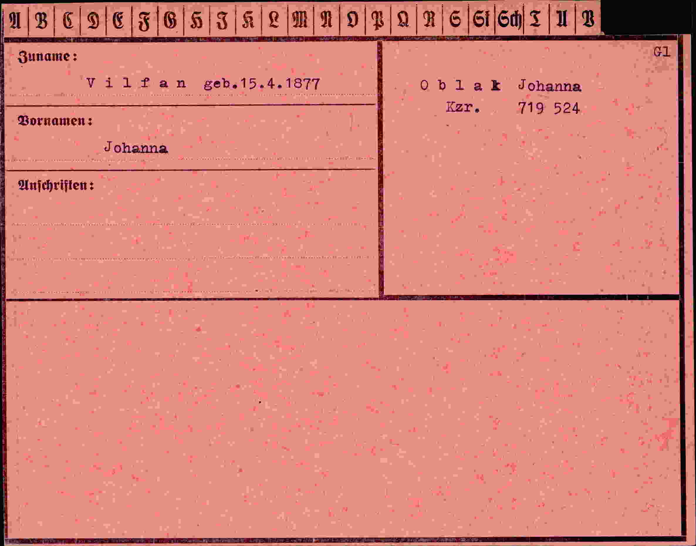 Vorderseite des Dokuments