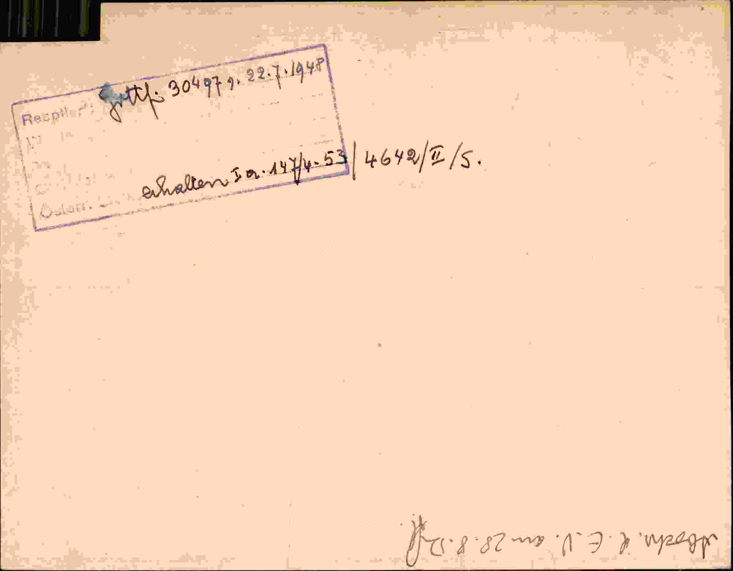 Rückseite des Dokuments
