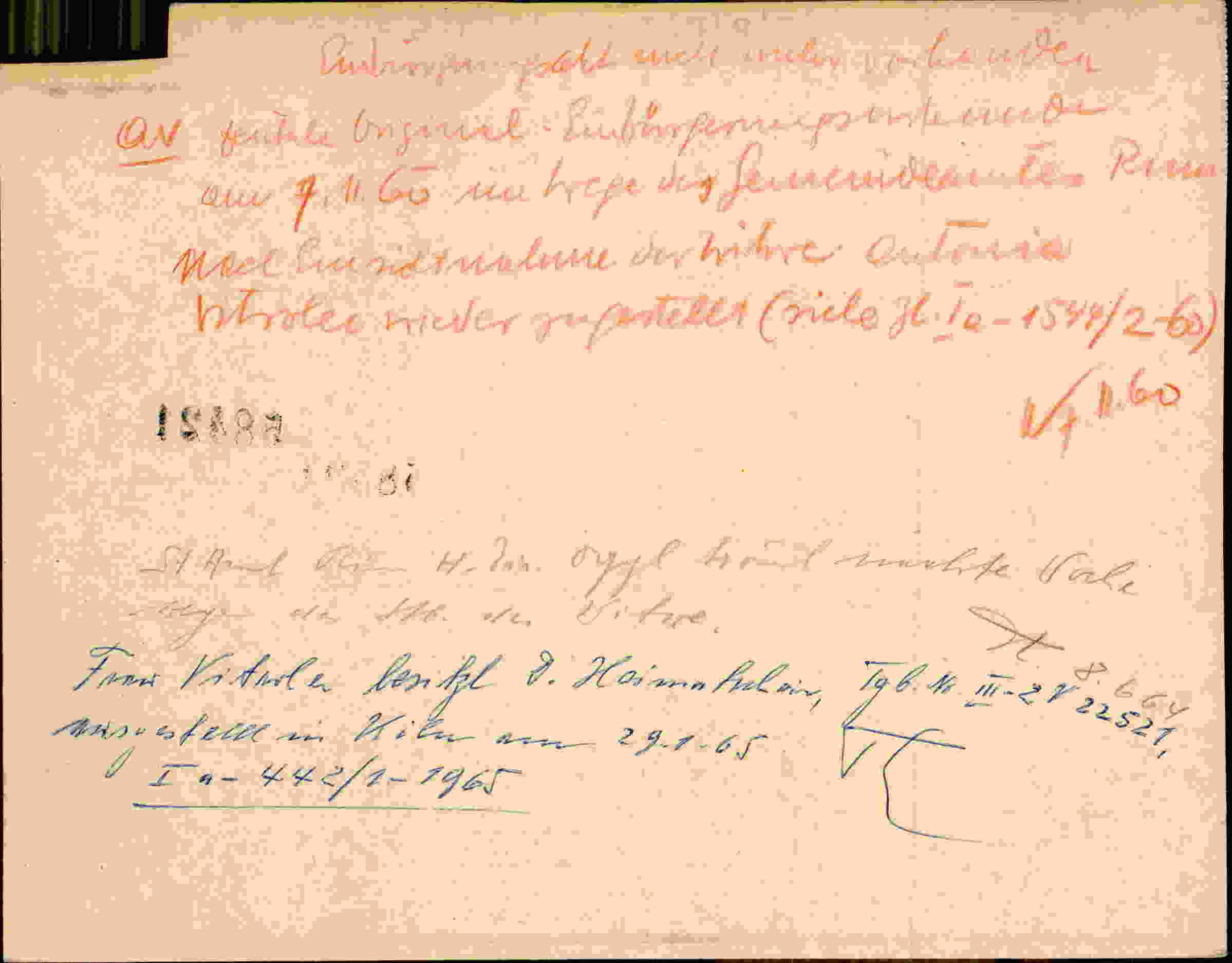 Rückseite des Dokuments