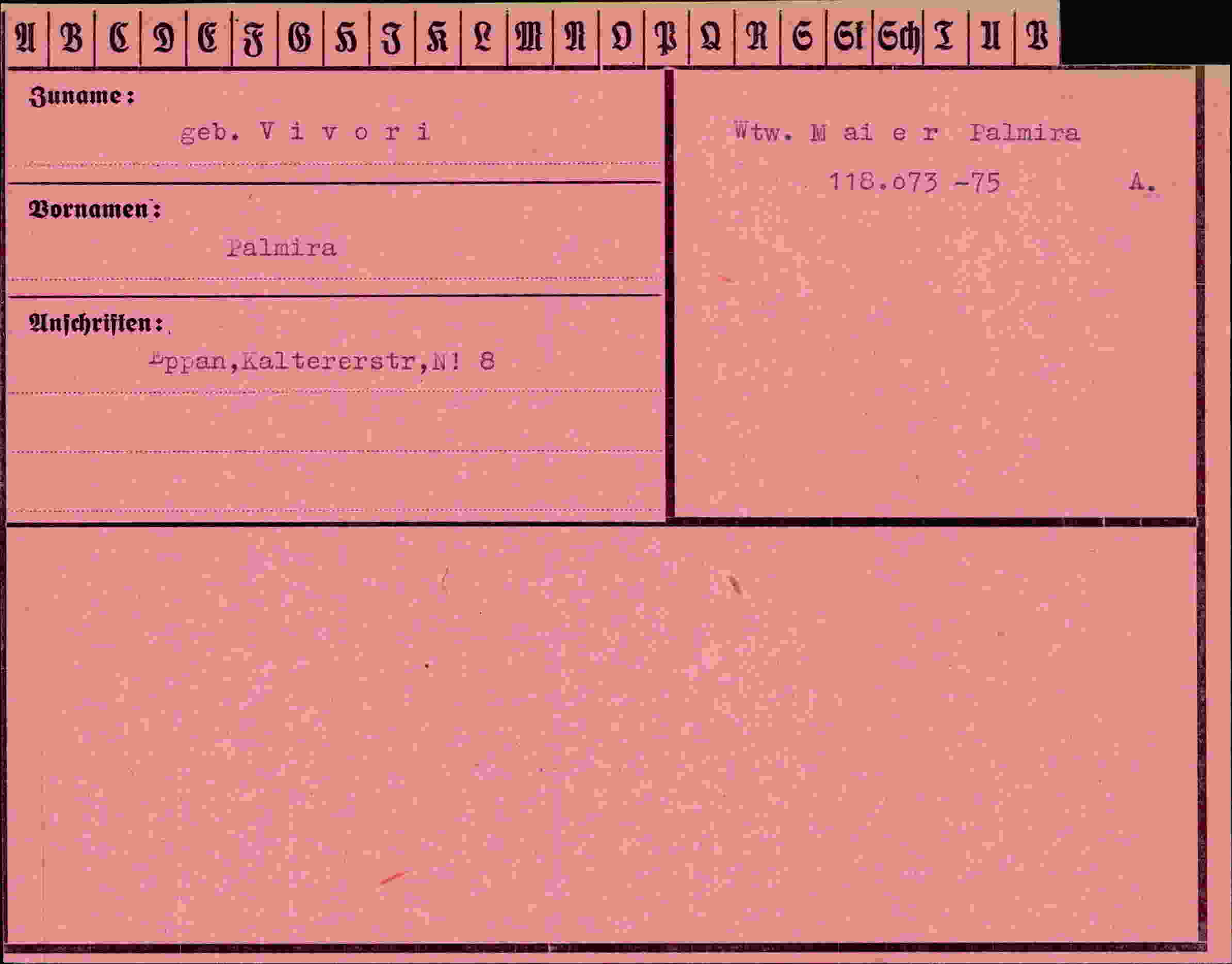 Vorderseite des Dokuments
