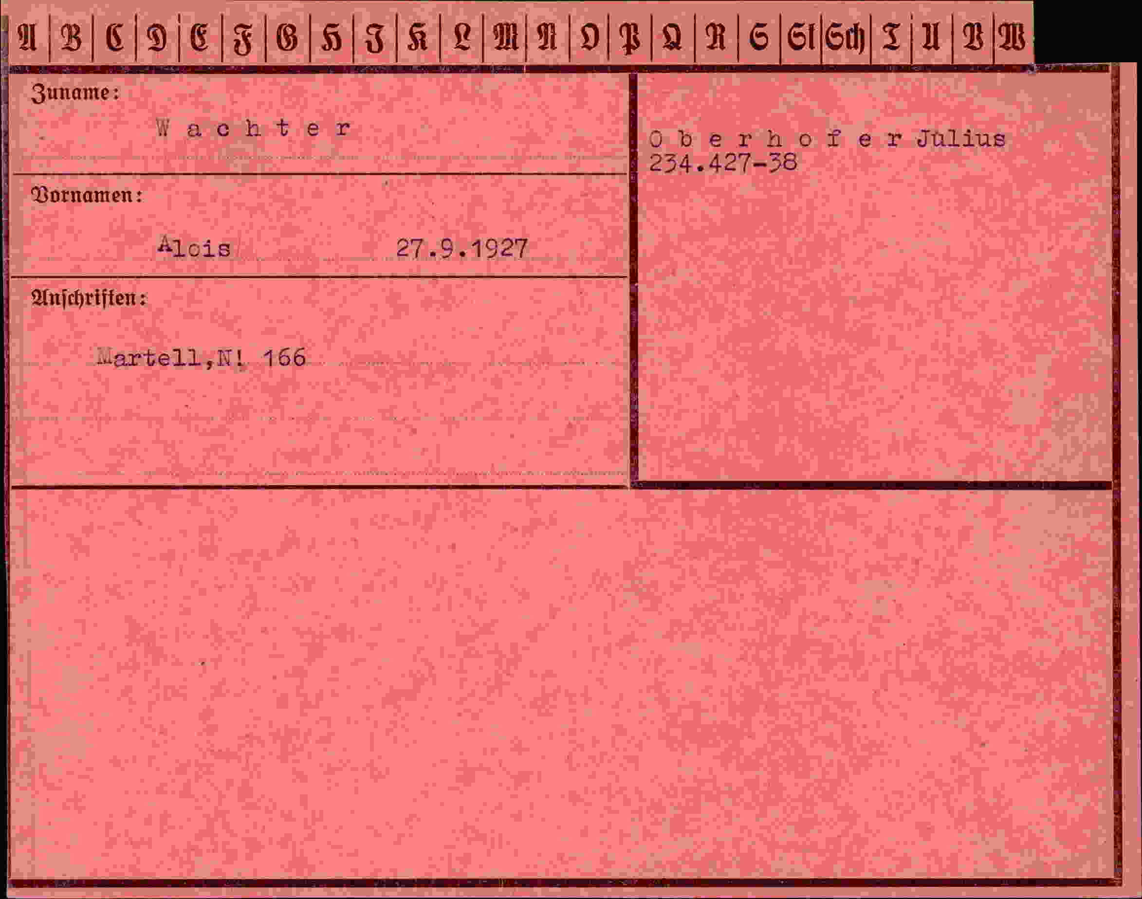 Dokument für Alois Wachter