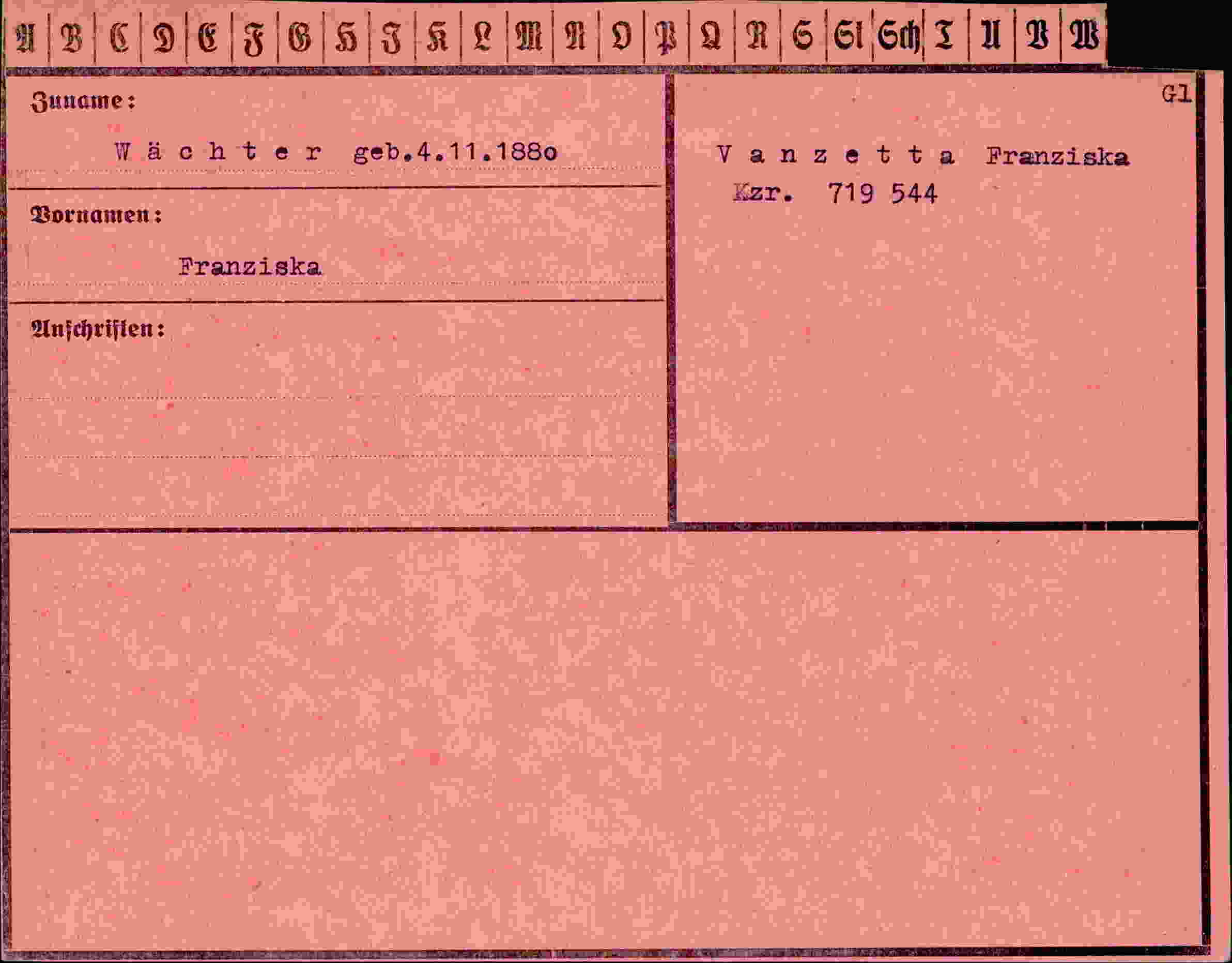Vorderseite des Dokuments