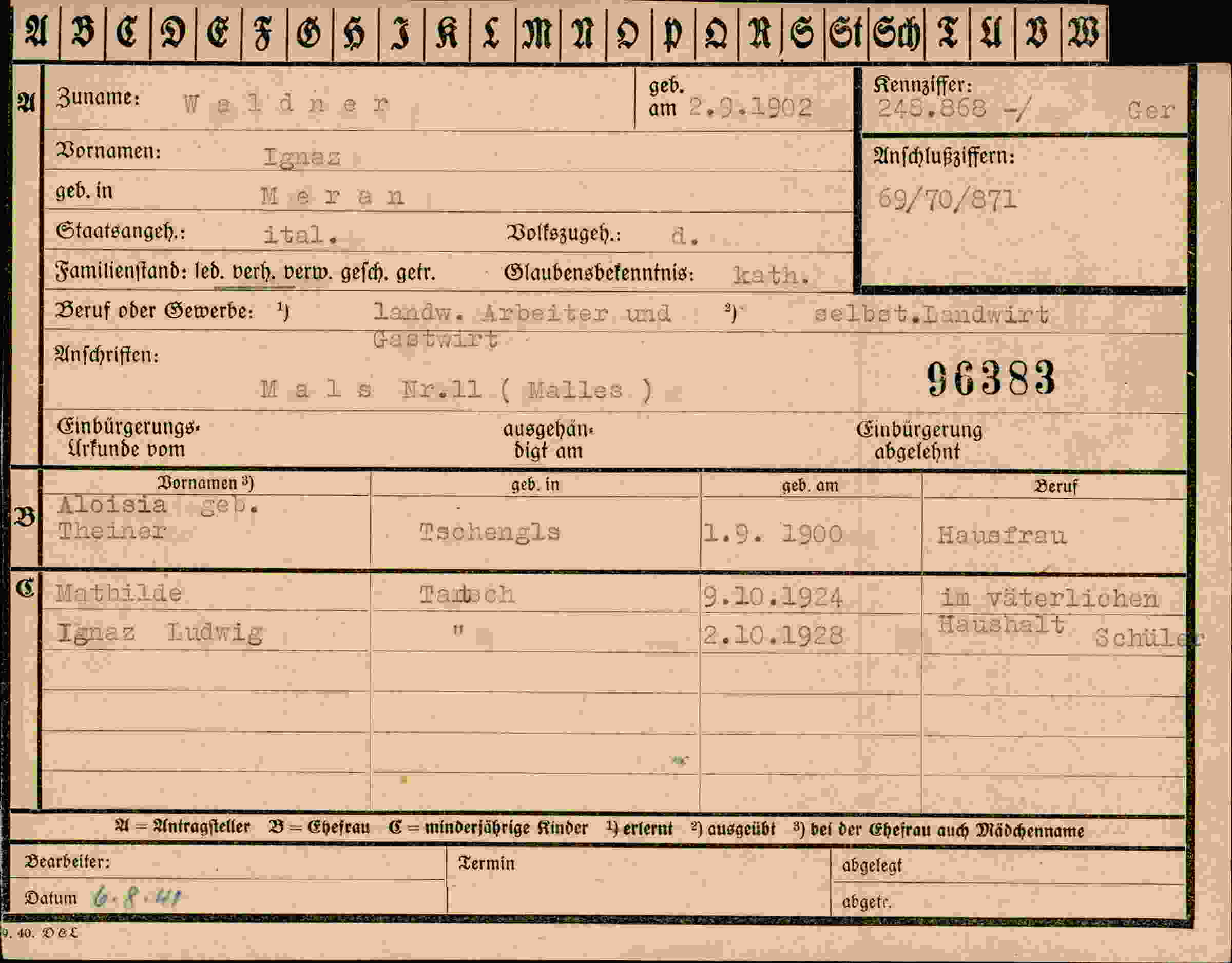 Dokument für Ignaz Waldner