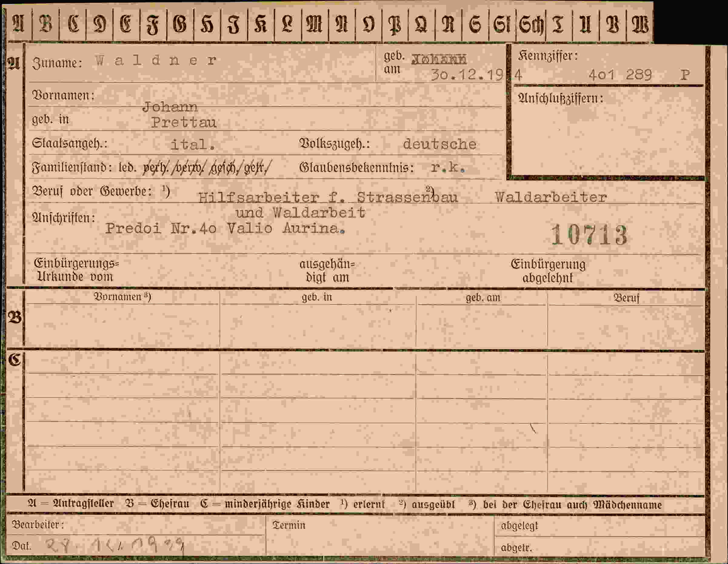 Dokument für  Waldner