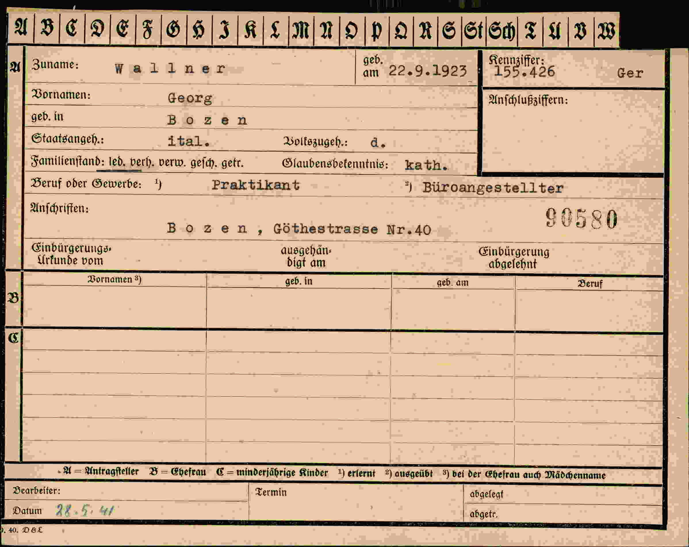 Dokument für Georg Wallner