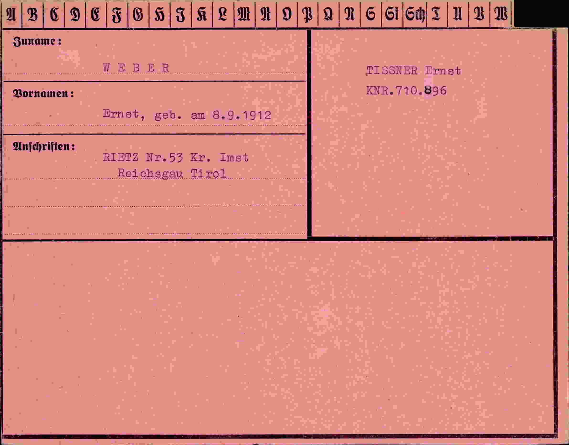 Vorderseite des Dokuments