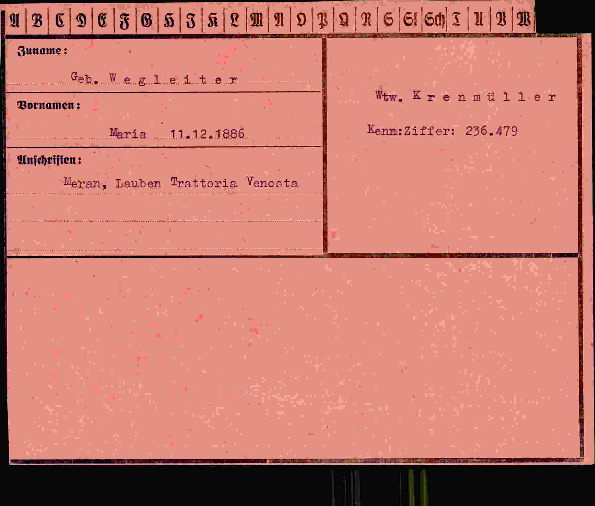 Vorderseite des Dokuments