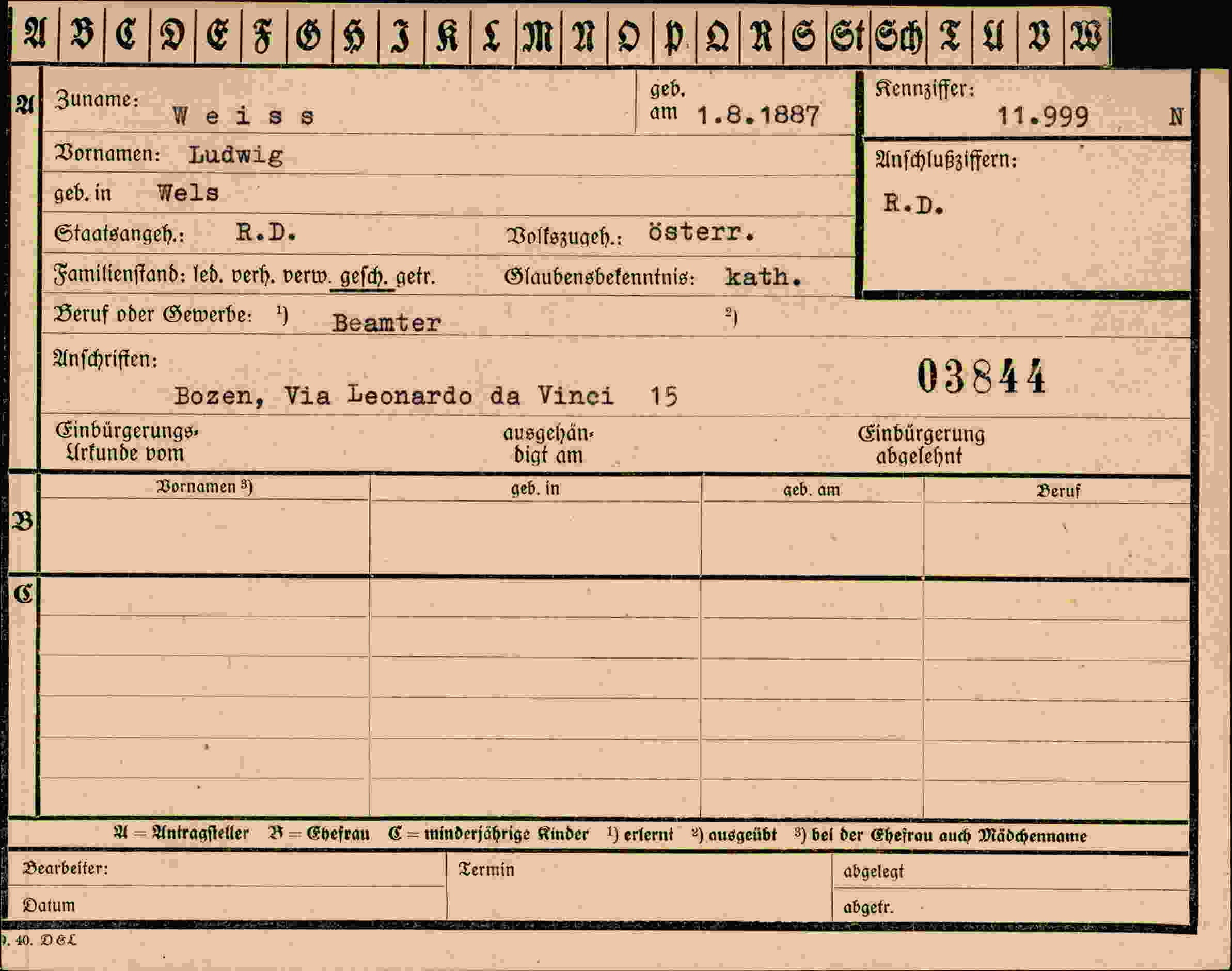 Dokument für Ludwig Weiss