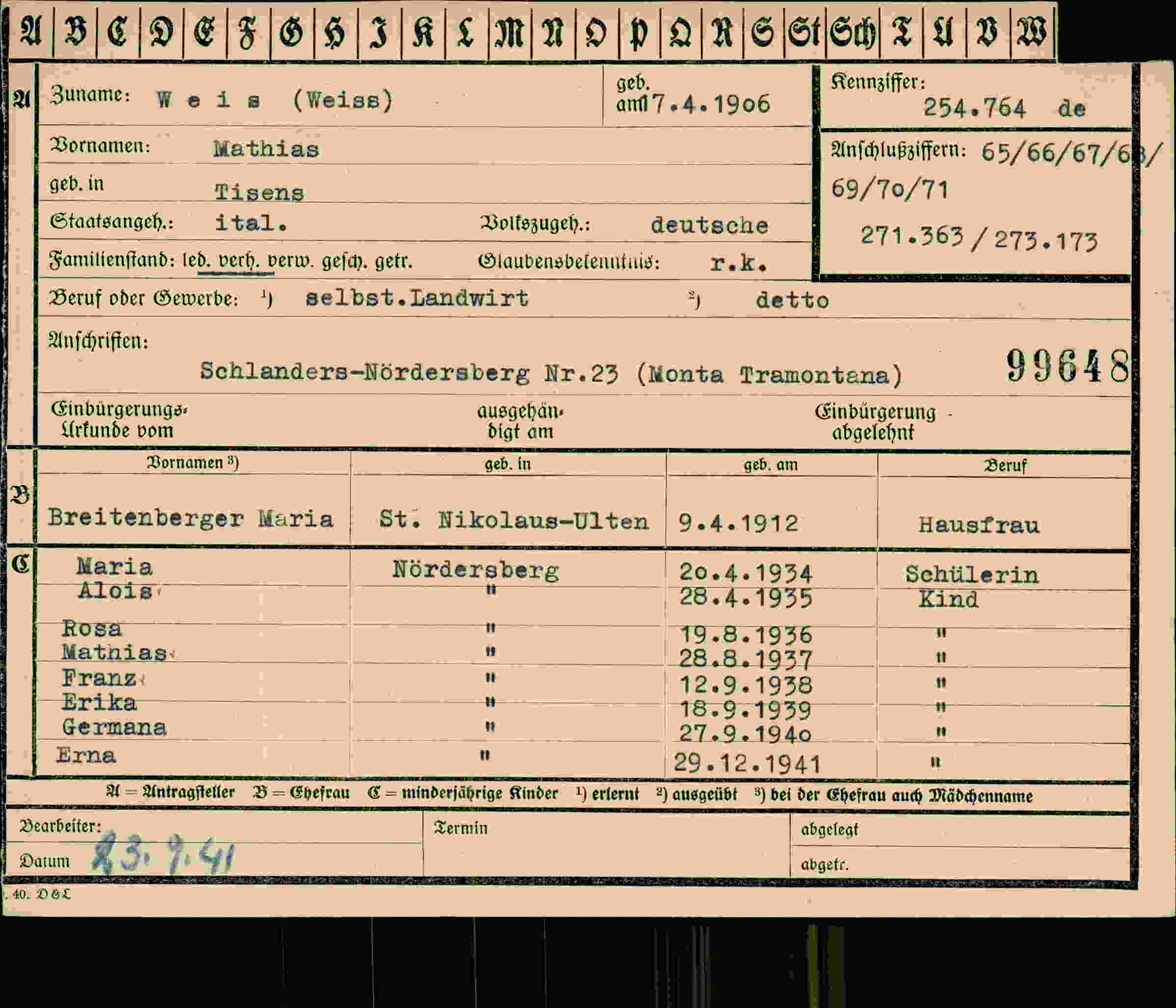 Dokument für Mathias Weis