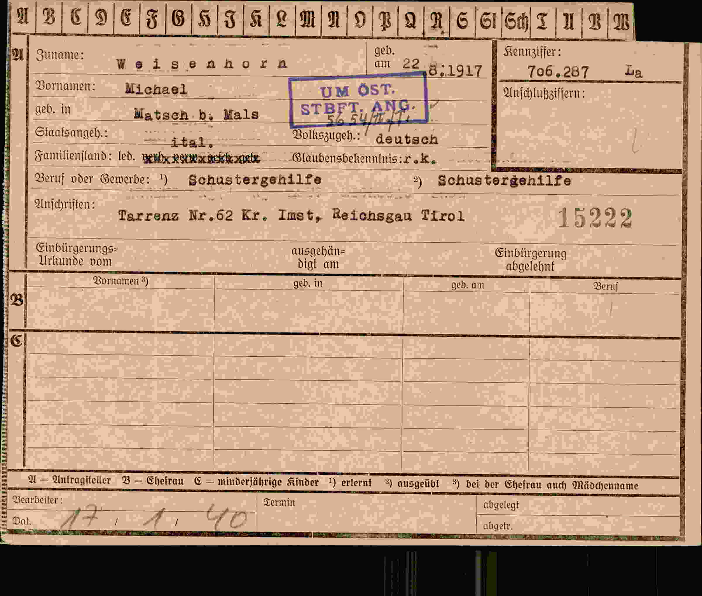 Dokument für Michael Weisenhorn