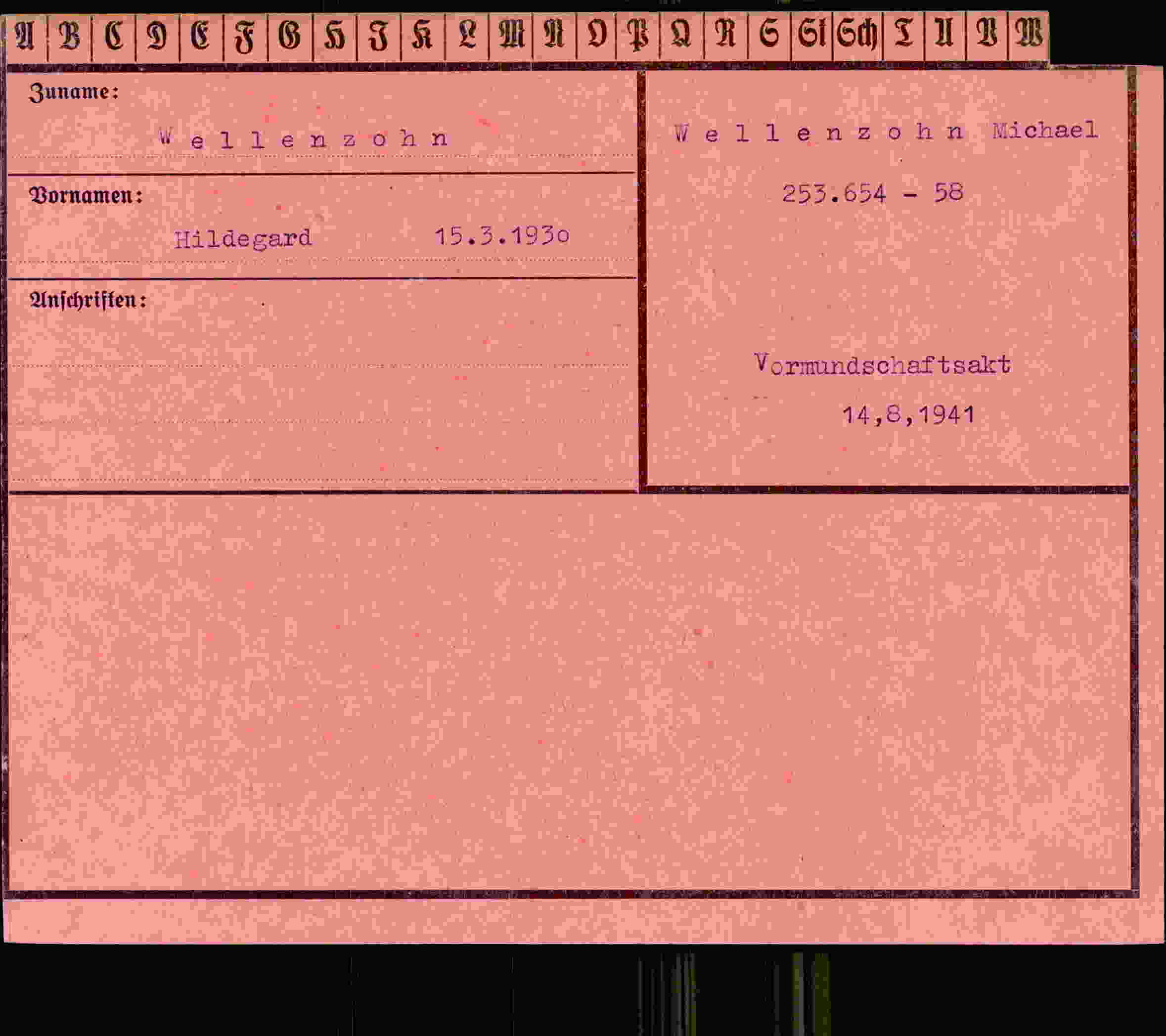 Vorderseite des Dokuments