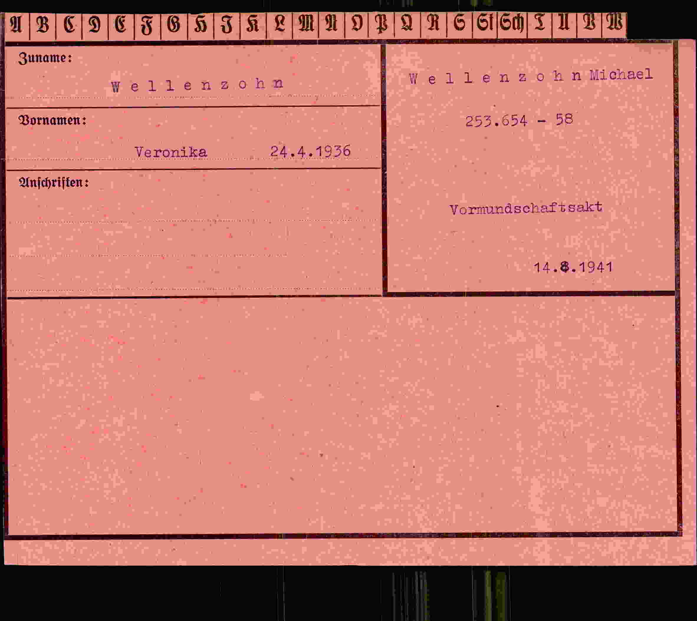 Vorderseite des Dokuments