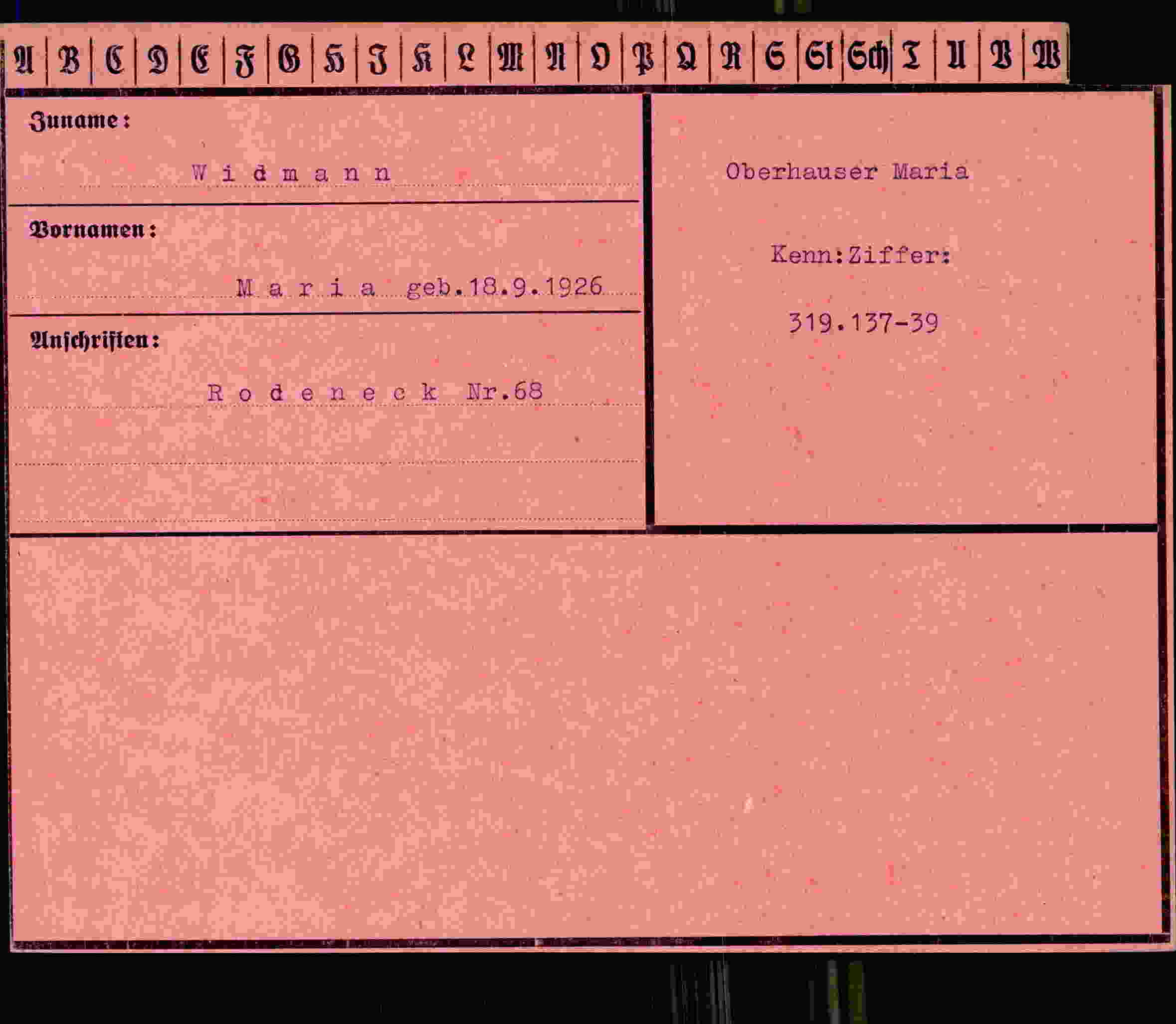 Vorderseite des Dokuments