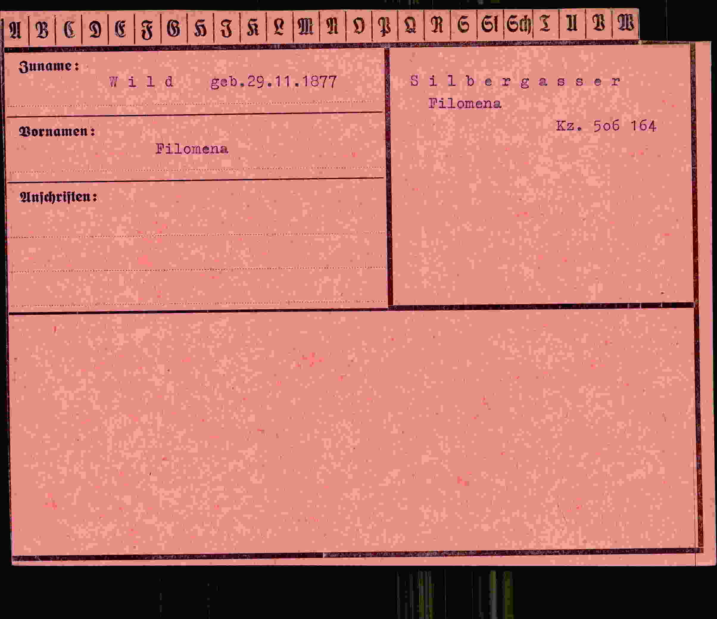 Vorderseite des Dokuments