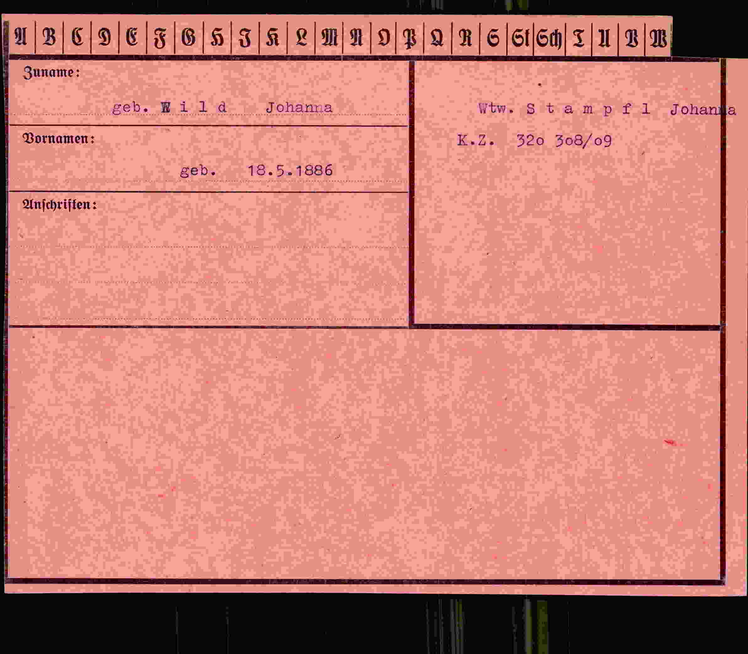 Vorderseite des Dokuments