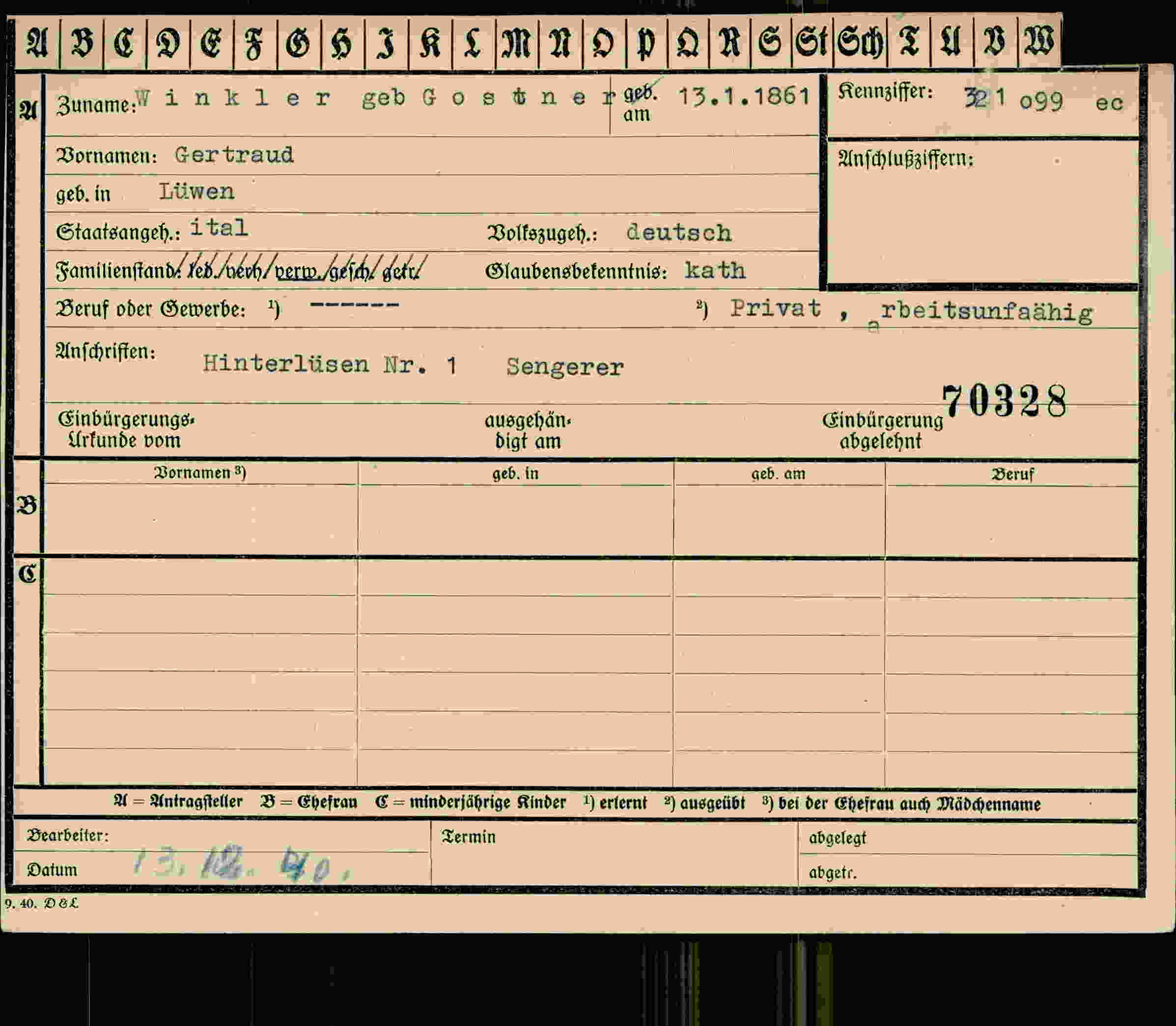 Dokument für Gertraud Winkler
