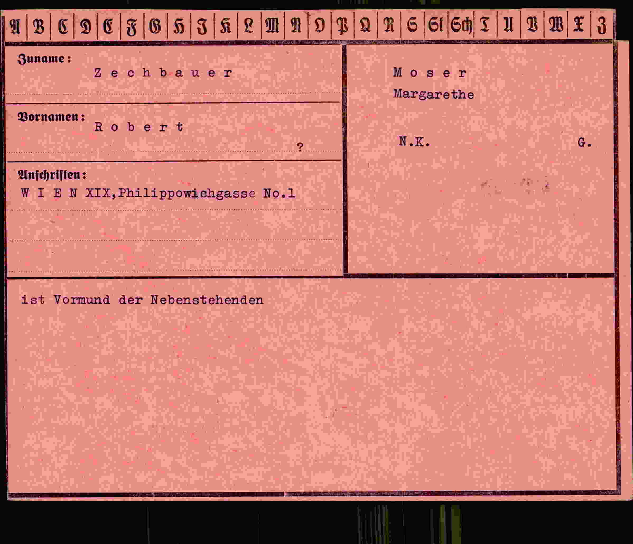 Dokument für Robert Zechbauer