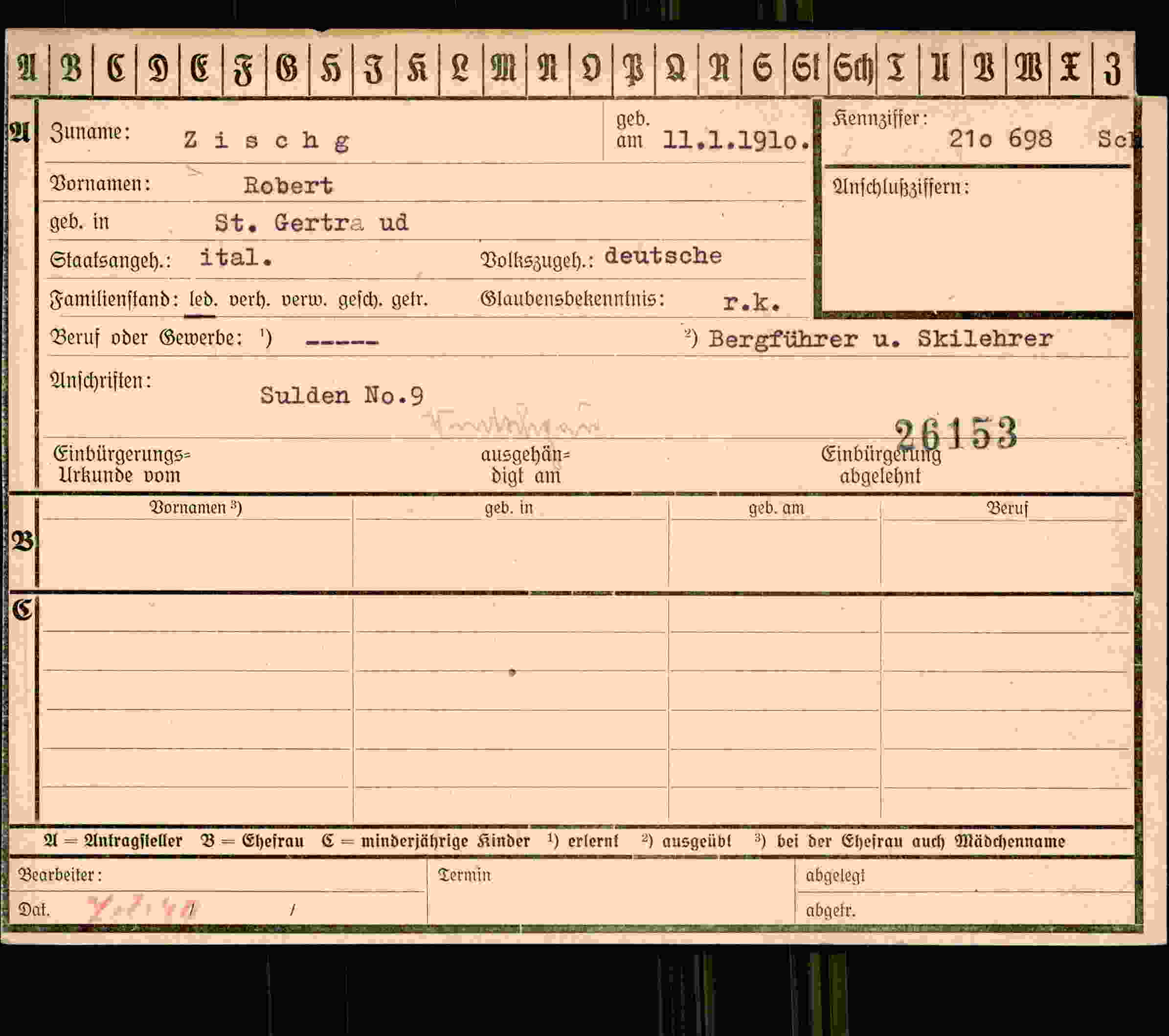 Dokument für Robert Zischg