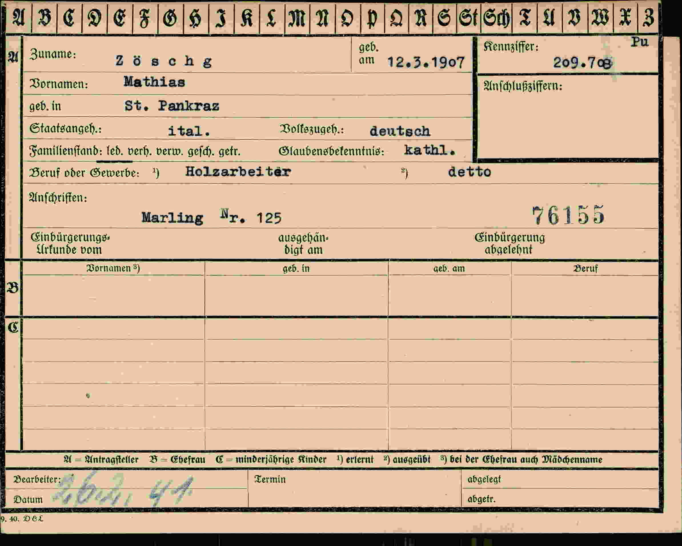 Dokument für Mathias Zöschg